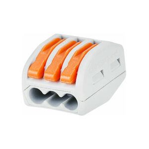 222-413 Клемма соед. 3-пров. (0,08-2,5мм.² 32А) WAGO (50) NEW