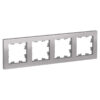 А408 Рамка 4-ная "ATLAS" алюминий ATN304 (15)