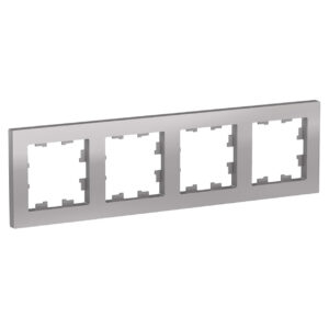 А408 Рамка 4-ная "ATLAS" алюминий ATN304 (15)