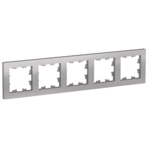 А409 Рамка 5-ная "ATLAS" алюминий ATN305 (5)