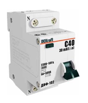 АВДТ 1Р+N 10А 30мА (6)  DEKraft *
