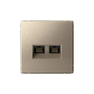 G036 Роз. 2-ная комп. RJ45+RJ45 6A механизм "ARTGALLERY" шампань GAL0588 (1)