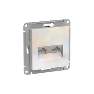 G397 Роз. RJ45+RJ45 5Е кат 5Е механизм б/рамки "ATLAS" жемчуг ATN485 (10)