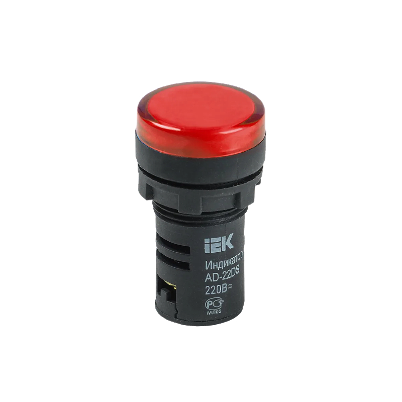Индикатор AD-22DS (LED) Ø22мм (красный) IEK (10/600)