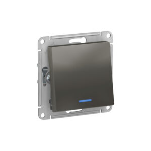 K0088 Перекл. 1-кл с инд 10А с/у б/рамки "ATLAS" СТАЛЬ ATN963 (2) NEW