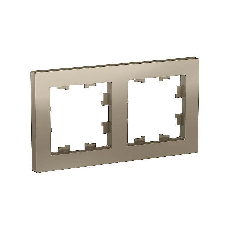 K040 Рамка 2-ная "ATLAS" ШАМПАНЬ ATN502 (10)