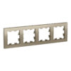 K042 Рамка 4-ная "ATLAS" ШАМПАНЬ ATN504 (15)