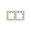 К108 Рамка 2-ная ATLAS ПЕСОЧНЫЙ ATN1202 (5)