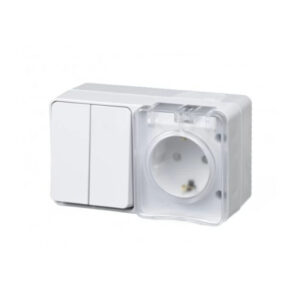 К116 Роз,Выкл.2-кл з/к з/ш о/у IP54 16А Atlas Profi 54 БЕЛЫЙ ATN540174 (6)