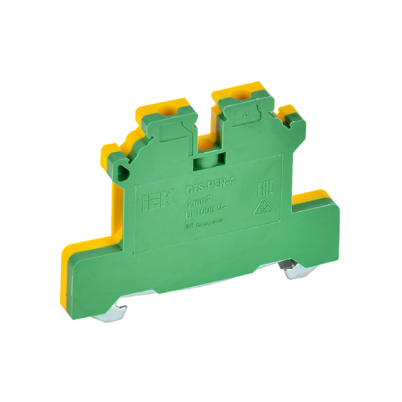 Колодка клеммная CTS-PEN земля 4мм2 желто-зеленая IEK