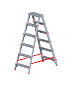 Лестница стремянка двухсторонняя 2х6 ступеней (М206)