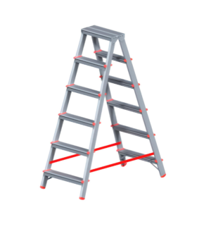 Лестница стремянка двухсторонняя 2х7 ступеней (М207)