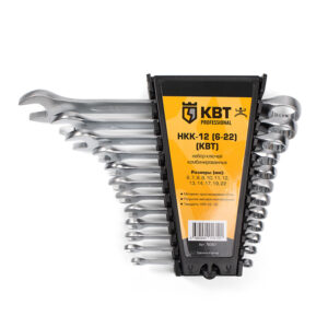 Набор гаечных комбинированных ключей НКК-12 (6-22,12шт в пласт боксе) КВТ 78367 NEW
