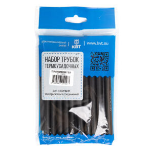 Набор ТУТ "Гермокомплект 6/2" 10см черный КВТ (20шт/упак) 73658 NEW