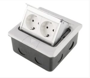 Напольная розетка лючок двойная квадратная AES-P2 (5)