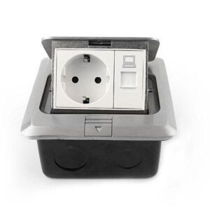 Напольная розетка лючок квадратная  AES-P1 (10)