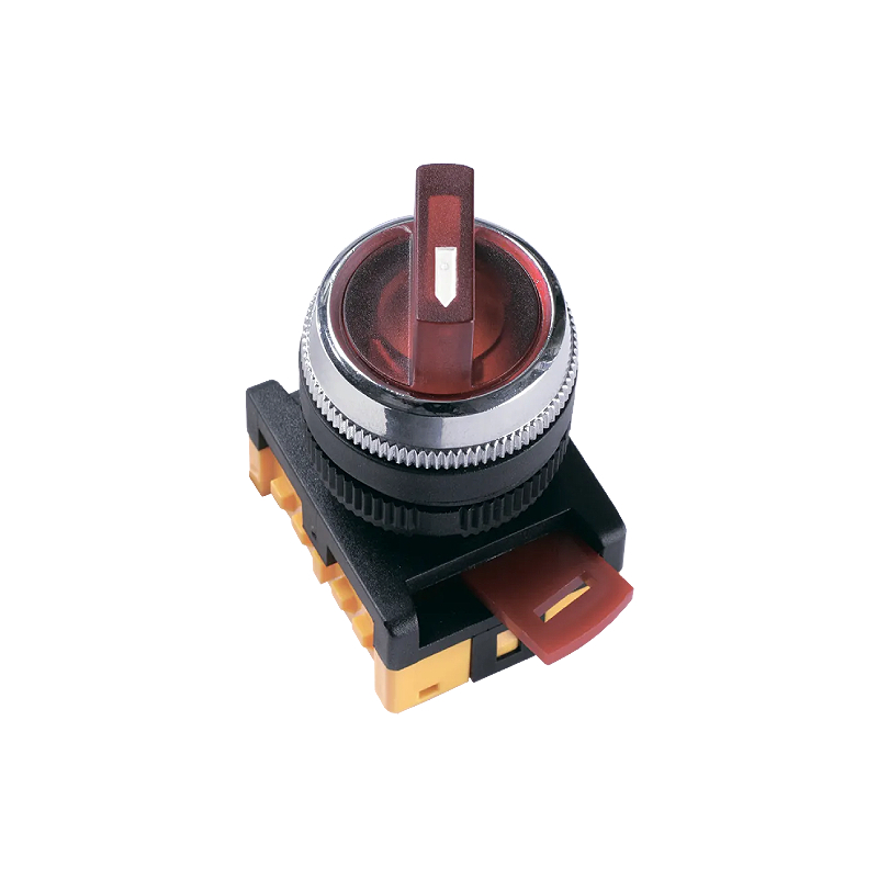 Переключатель ANCLR 22-3 (красный неон на 3 полож.) IEK (10/200)