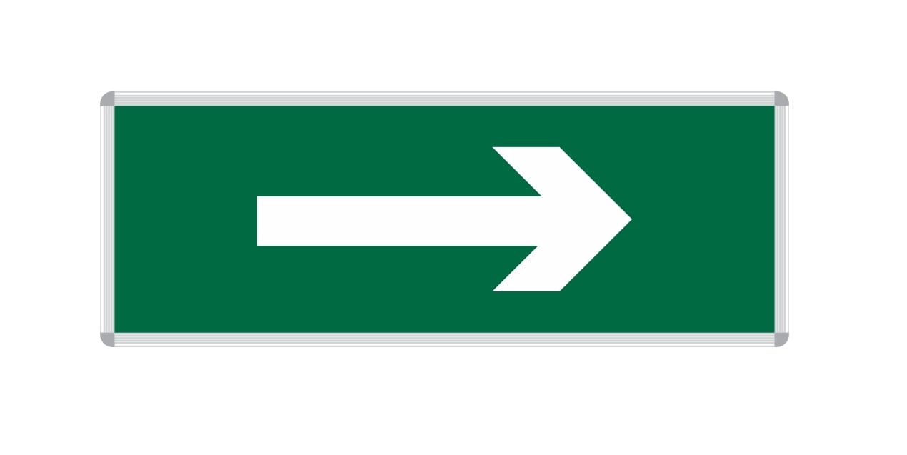 ПИКТОГРАММА "СТРЕЛКА" для LED ДБА EXIT 330x120 MEGALIGHT