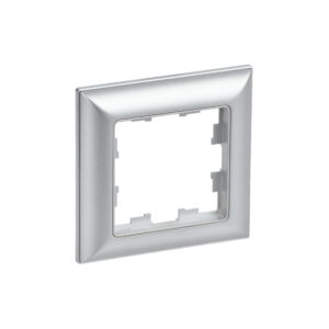Рамка 1-мест. "BRITE"  алюм./алюм.  IEK  (1/100)