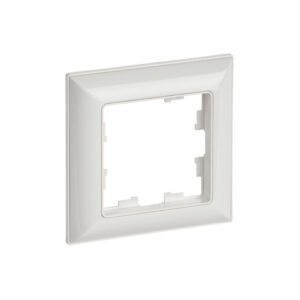 Рамка 1-мест. "BRITE"  бел./бел.  IEK  (1/100)