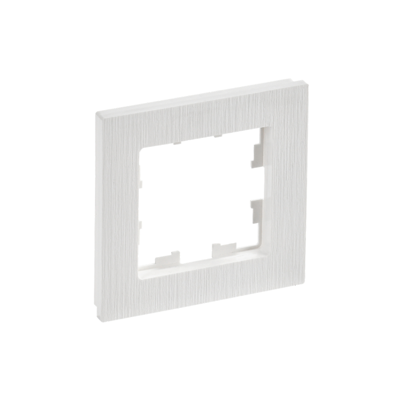 Рамка 1-мест. "BRITE" бел. рифленый IEK (1/100)