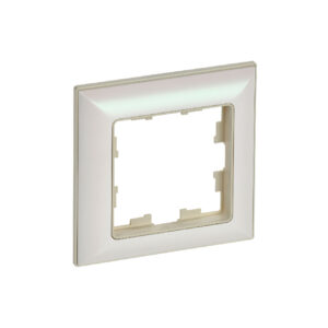 Рамка 1-мест. "BRITE"  беж./жемч.  IEK  (1/100)