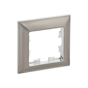 Рамка 1-мест. "BRITE"  хром/никель  IEK  (1/100)