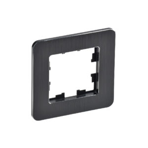 Рамка 1-мест. "BRITE"  металл черн. RE AL  IEK  (1/100)