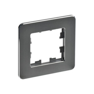 Рамка 1-мест. "BRITE"  металл титан RE  IEK  (1/100)