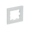 Рамка 1-мест. "BRITE"  стекло бел. матовый  IEK  (1/100)