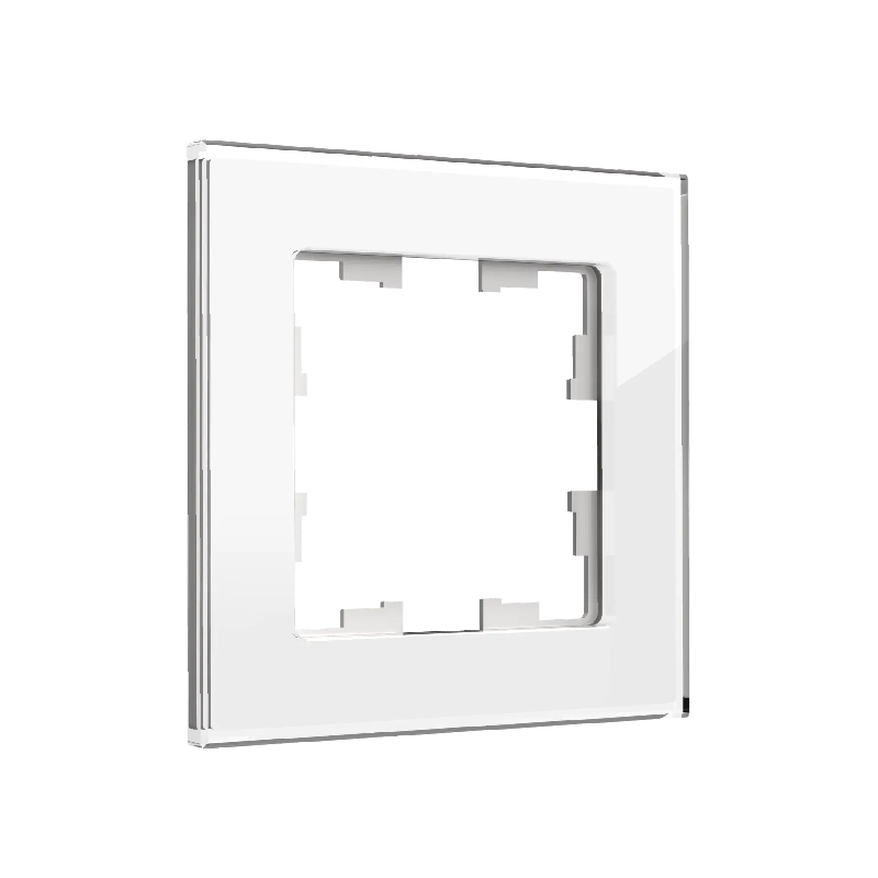 Рамка 1-мест. "BRITE" стекло белый (1/100)