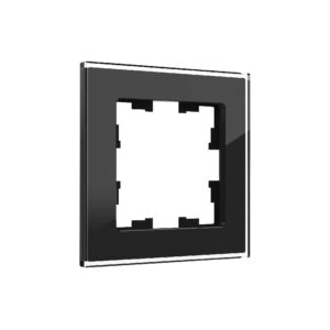 Рамка 1-мест. "BRITE" стекло черный (1/100)