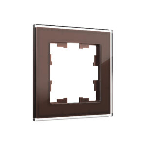 Рамка 1-мест. "BRITE" стекло темная бронза (1/100)