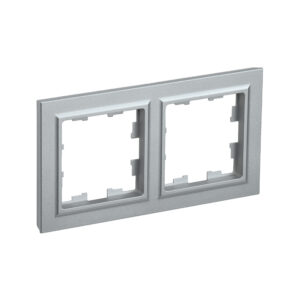 Рамка 2-мест. "BRITE" алюминий (1/100)