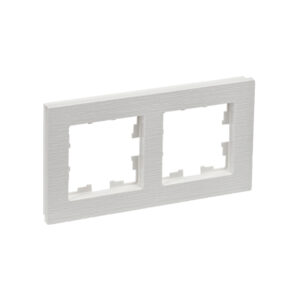 Рамка 2-мест. "BRITE"  бел. рифленый  IEK  (1/100)