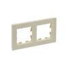 Рамка 2-мест. "BRITE"  беж. рифленый  IEK  (1/100)