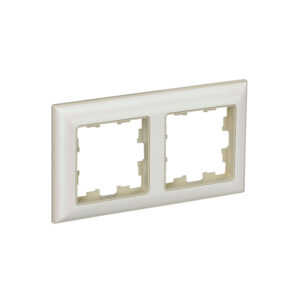 Рамка 2-мест. "BRITE"  беж./жемч.  IEK  (1/100)
