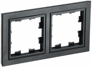 Рамка 2-мест. "BRITE" черный (1/100)