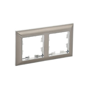 Рамка 2-мест. "BRITE"  хром/никель  IEK  (1/100)