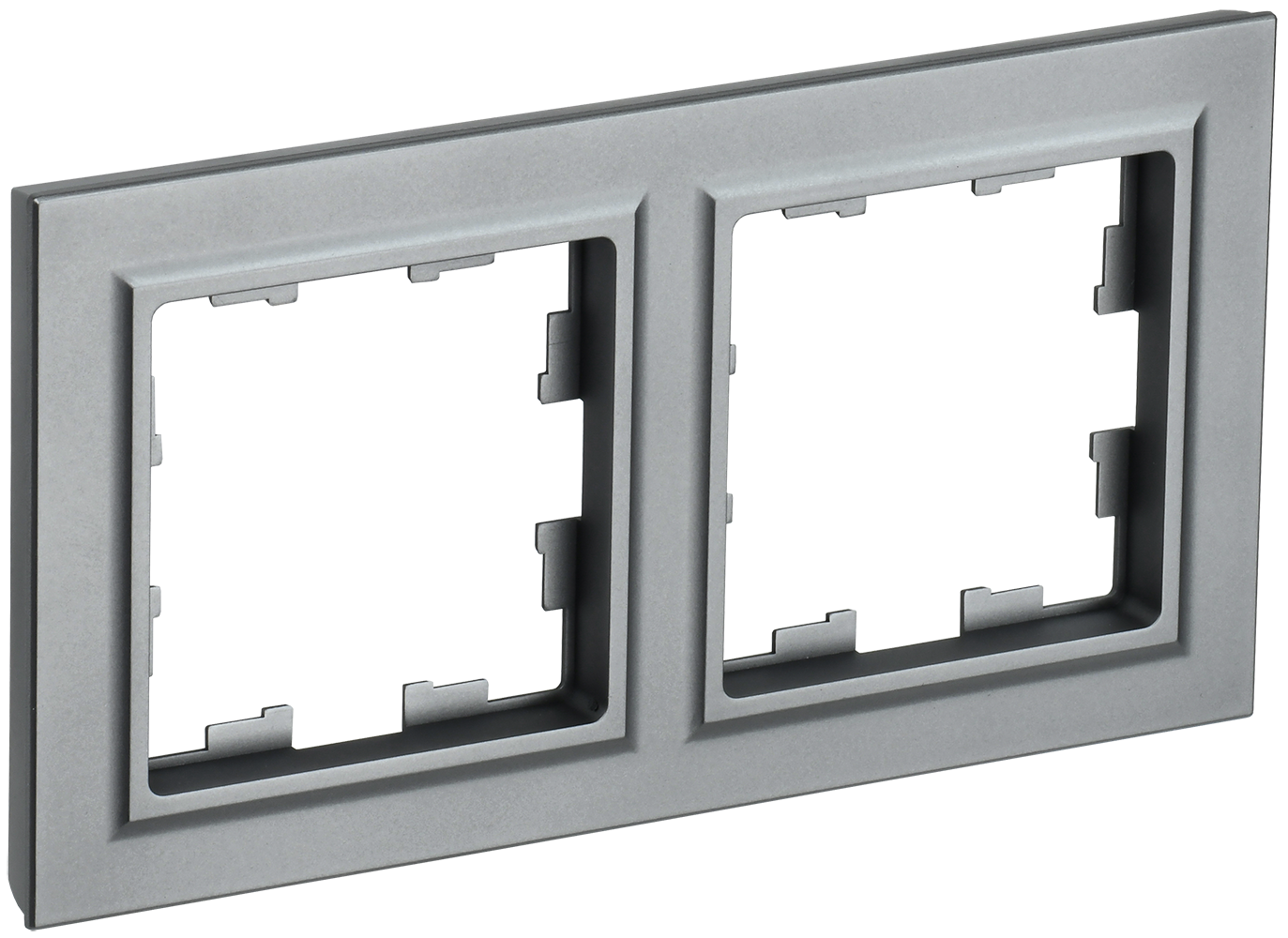 Рамка 2-мест. "BRITE" сталь (1/100)