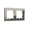 Рамка 2-мест. "BRITE" стекло дымчатый (1/100)