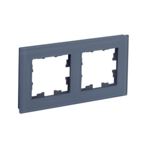 Рамка 2-мест. "BRITE"  стекло маренго матовый  IEK  (1/100)