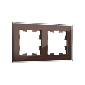 Рамка 2-мест. "BRITE" стекло темная бронза (1/100)