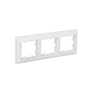 Рамка 3-мест. "BRITE"  бел./бел.  IEK  (1/100)