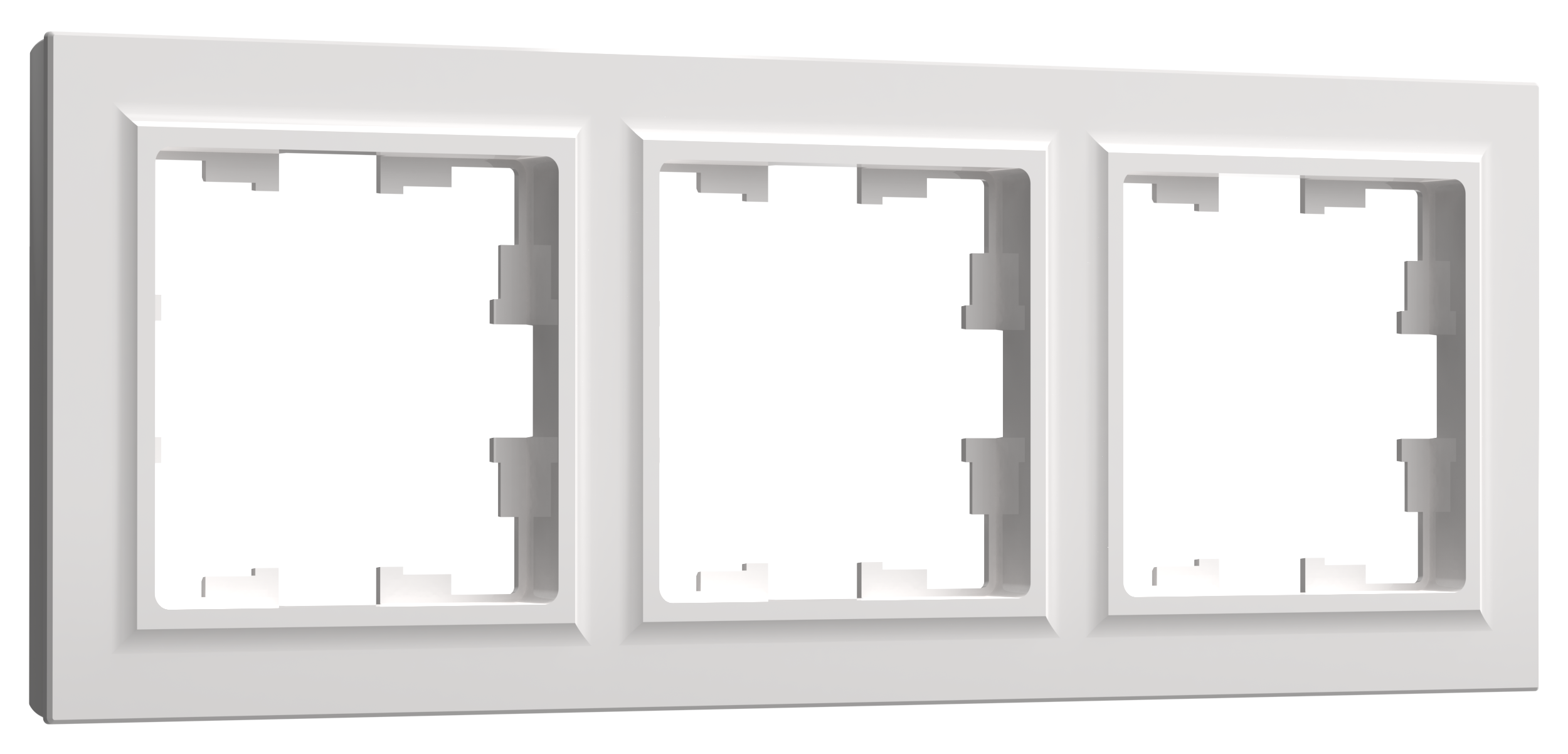 Рамка 3-мест. "BRITE" белый (1/100)