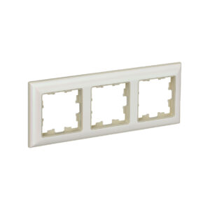 Рамка 3-мест. "BRITE"  беж./жемч.  IEK  (1/100)