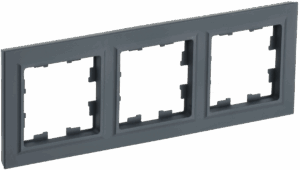 Рамка 3-мест. "BRITE" графит (1/100)