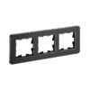 Рамка 3-мест. "BRITE"  металл черн. RE  IEK  (1/50)
