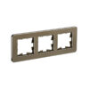 Рамка 3-мест. "BRITE"  металл латунь RE  IEK  (1/50)