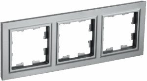 Рамка 3-мест. "BRITE" сталь (1/100)